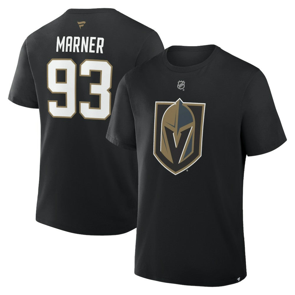 NHL Mitch Marner Vegas Golden Knights Fanatics Authentic Stack Name & Number T-Shirt - Black