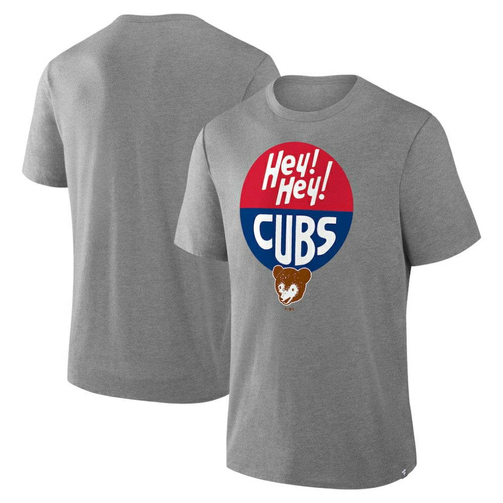 Chicago Cubs Fanatics Tribute IYKYK Tri-Blend T-Shirt - Heather Gray T-shirts