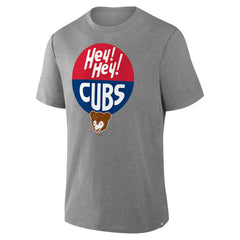 Chicago Cubs Fanatics Tribute IYKYK Tri-Blend T-Shirt - Heather Gray T-shirts