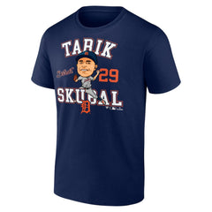 Tarik Skubal Detroit Tigers Fanatics Hometown Caricature Player T-Shirt - Navy T-shirts