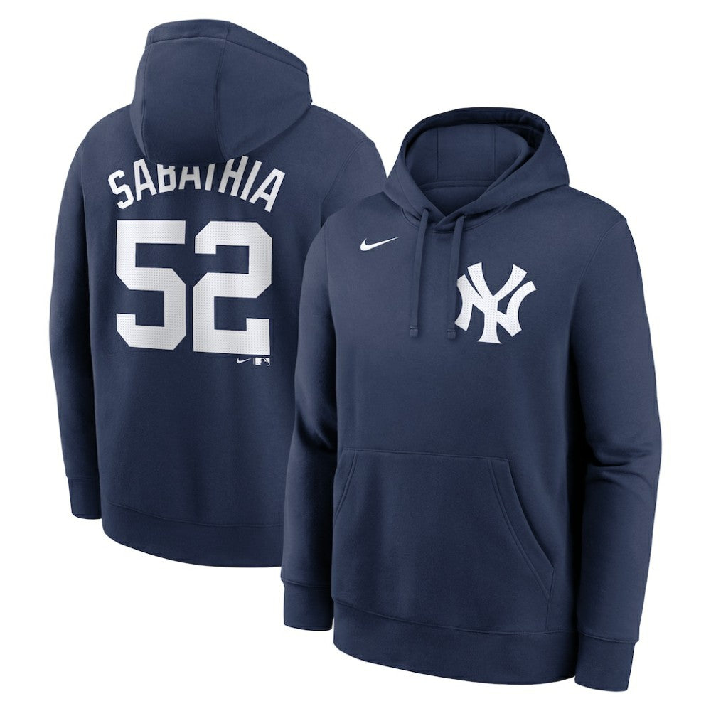 CC Sabathia New York Yankees Nike Retired Player Name & Number Club Pullover Hoodie - Navy Hoodies