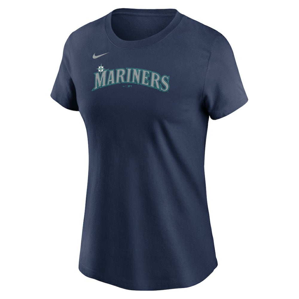 Cal Raleigh Seattle Mariners Nike Women's Cooperstown Collection Fuse Name & Number T-Shirt - Navy T-shirts