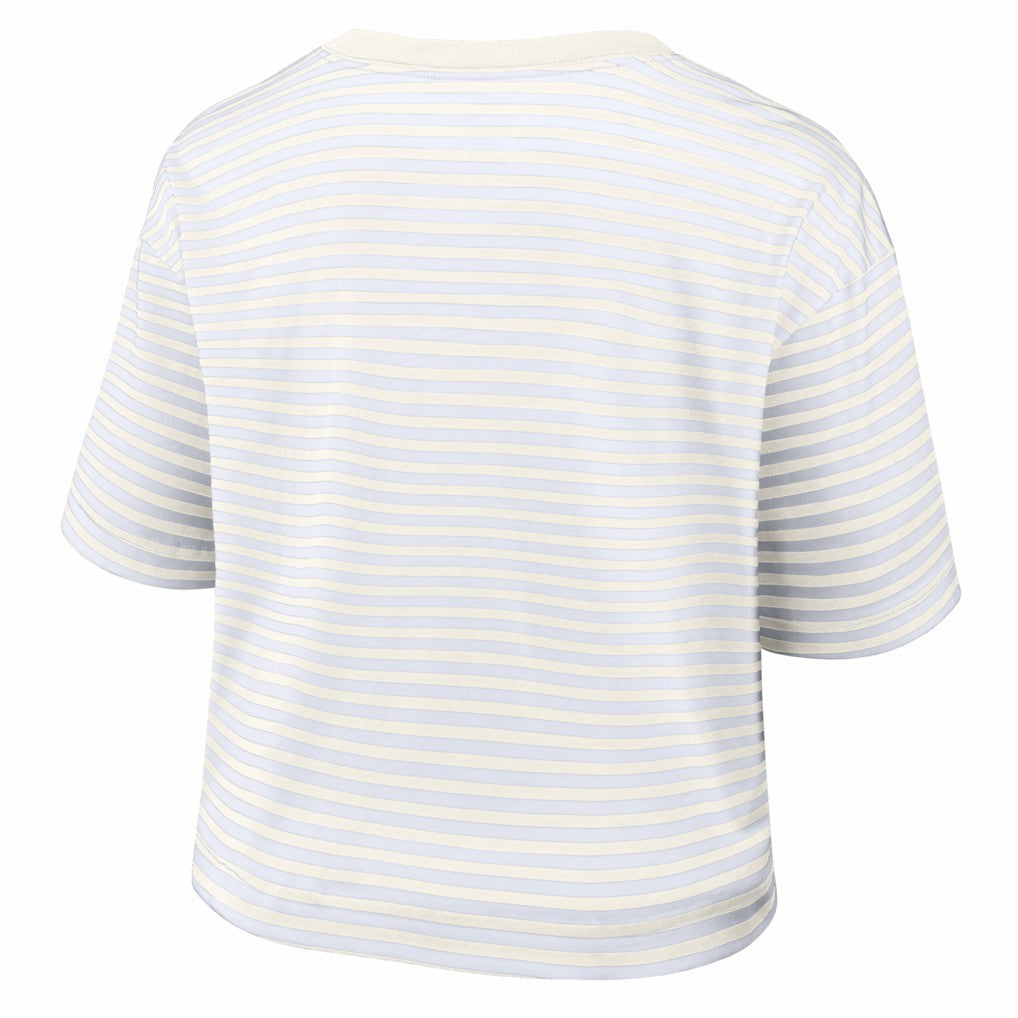 Washington Commanders Women's Striped Cropped T-Shirt Yellow/Cream