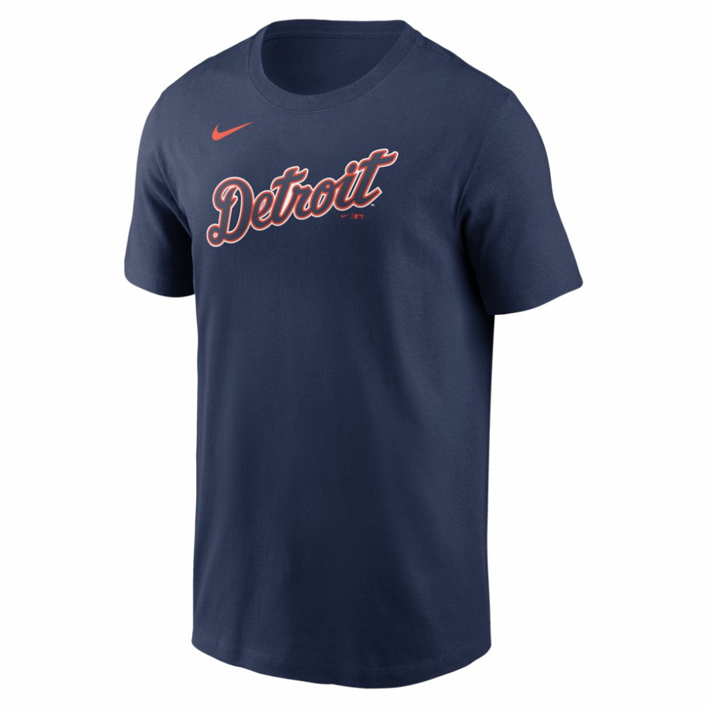 Detroit Tigers Nike Alternate Wordmark T-Shirt - Navy T-shirts
