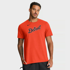 Detroit Tigers Nike Alternate Wordmark T-Shirt - Orange T-shirts