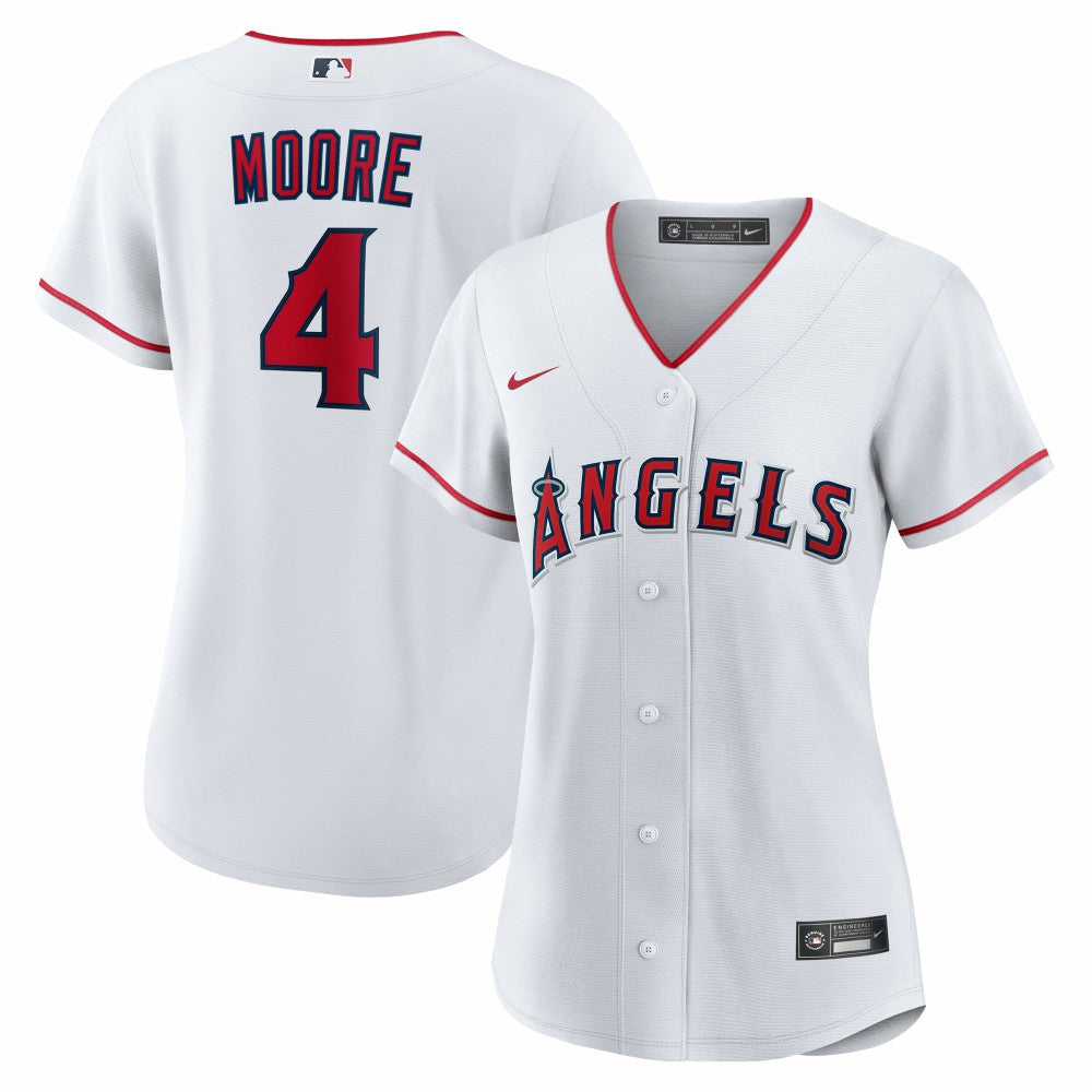 Christian Moore Los Angeles Angels Nike Women's Home Replica Jersey - White Jerseys
