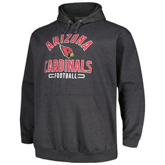 Arizona Cardinals Big & Tall Pullover Hoodie Heather Charcoal