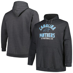 Carolina Panthers Big & Tall Pullover Hoodie Heather Charcoal