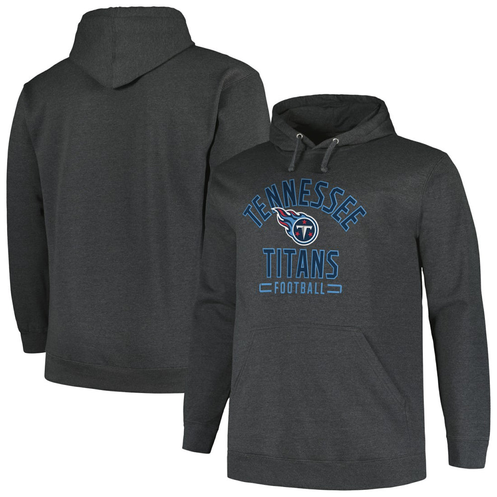 Tennessee Titans Big & Tall Pullover Hoodie Heather Charcoal