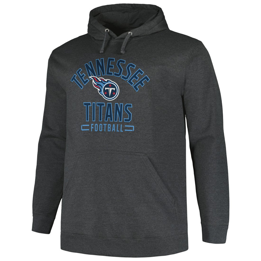 Tennessee Titans Big & Tall Pullover Hoodie Heather Charcoal