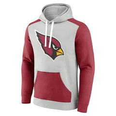 Arizona Cardinals Big & Tall Team Fleece Pullover Hoodie Silver/Cardinal