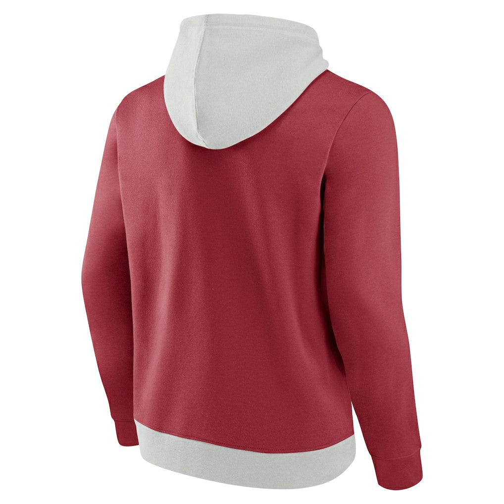 Arizona Cardinals Big & Tall Team Fleece Pullover Hoodie Silver/Cardinal