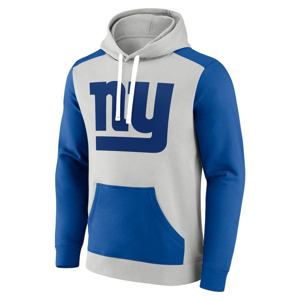 New York Giants Big & Tall Team Fleece Pullover Hoodie Silver/Royal