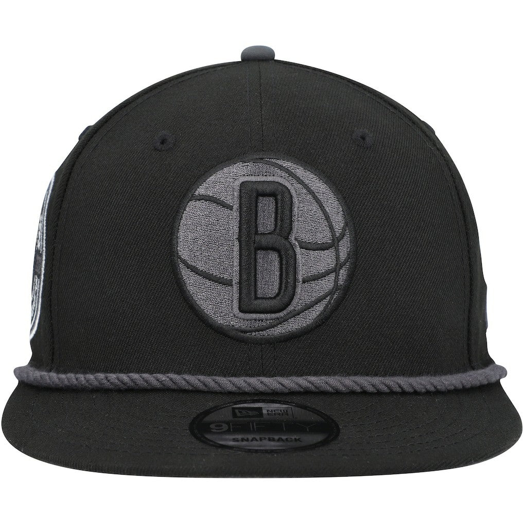 Brooklyn Nets Back Laurels 9FIFTY Snapback Hat Black