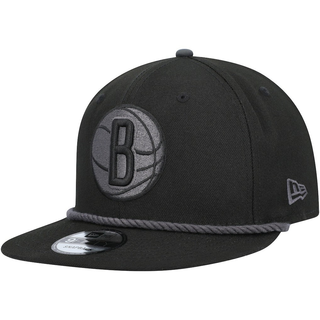 Brooklyn Nets Back Laurels 9FIFTY Snapback Hat Black