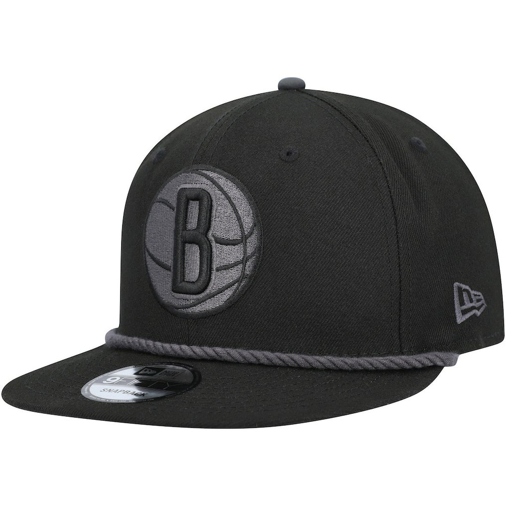 Brooklyn Nets Back Laurels 9FIFTY Snapback Hat Black