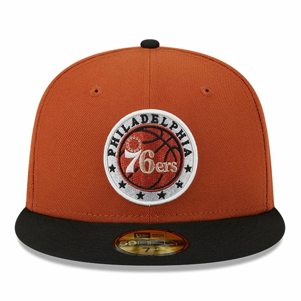 Philadelphia 76ers Two-Tone 59FIFTY Fitted Hat Rust/Black