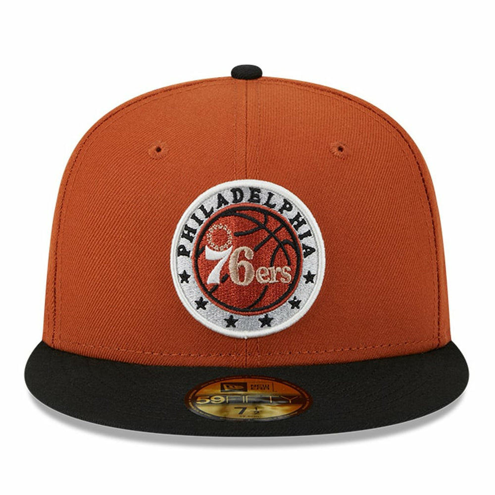 Philadelphia 76ers Two-Tone 59FIFTY Fitted Hat Rust/Black