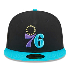 Philadelphia 76ers Arcade Scheme 59FIFTY Fitted Hat Black/Turquoise