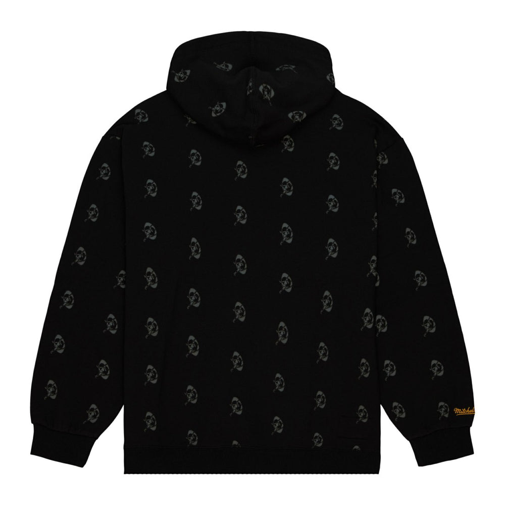 Green Bay Packers Allover Print Fleece Pullover Hoodie Black