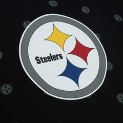 Pittsburgh Steelers Allover Print Fleece Pullover Hoodie Black