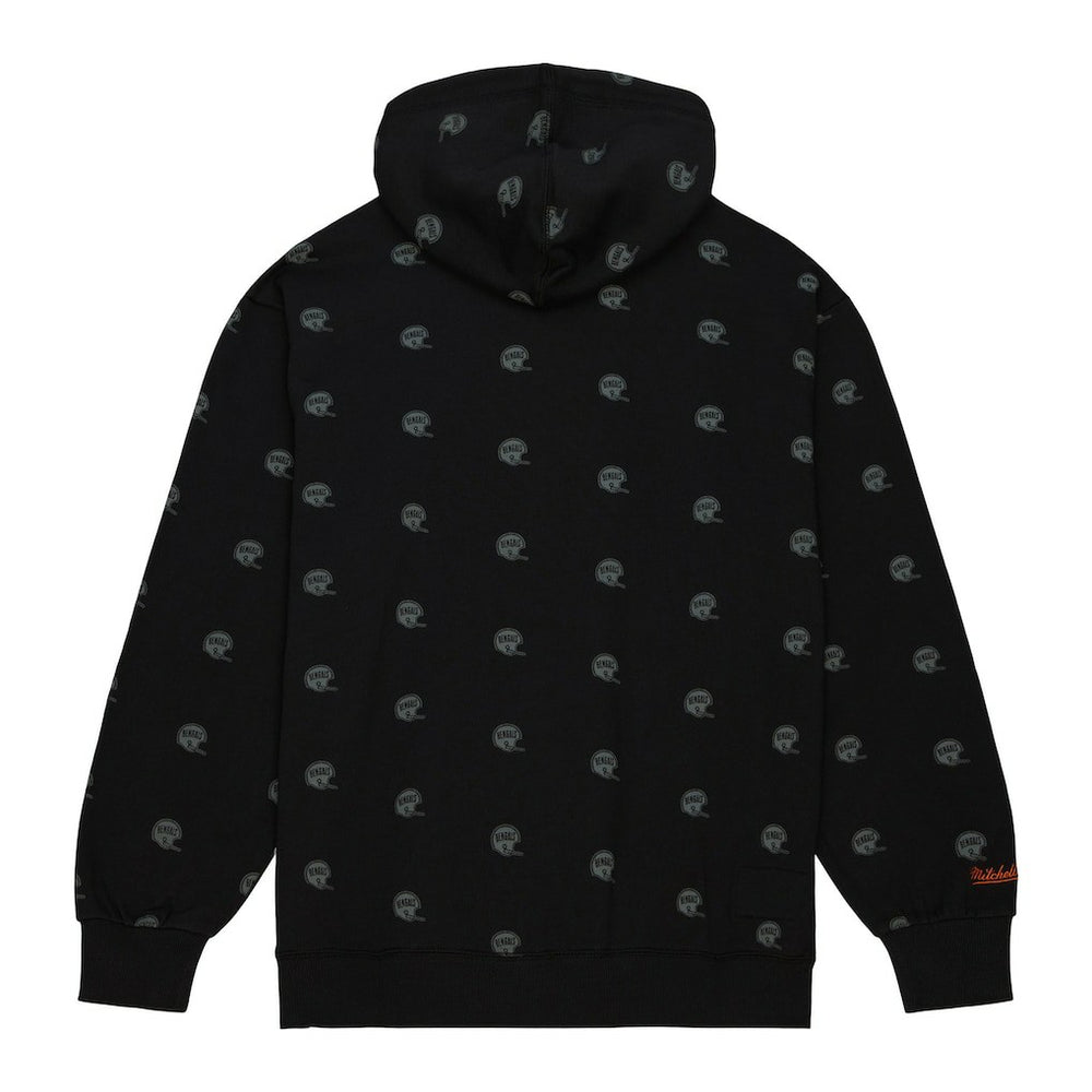 Cincinnati Bengals Allover Print Fleece Pullover Hoodie Black