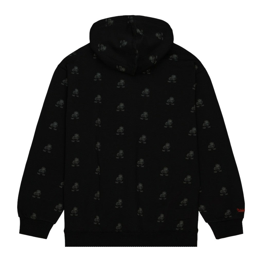 Cleveland Browns Allover Print Fleece Pullover Hoodie Black