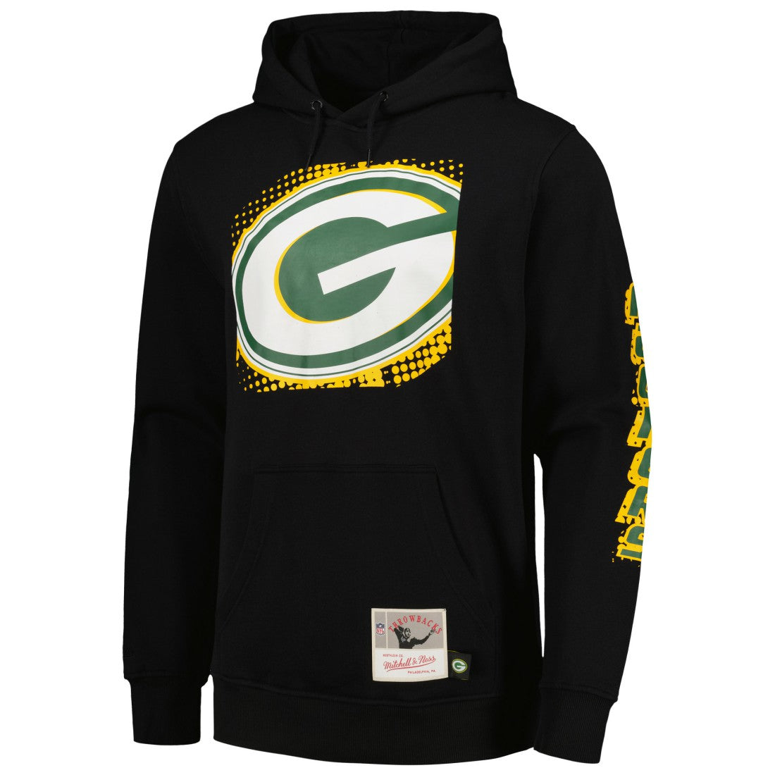 Green Bay Packers Gridiron Classics Big Face 7.0 Pullover Hoodie Black