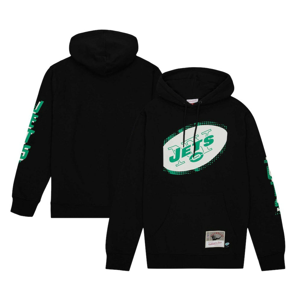 New York Jets Gridiron Classics Big Face 7.0 Pullover Hoodie Black