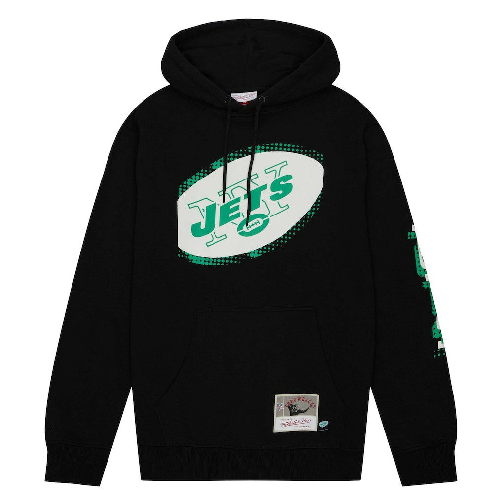 New York Jets Gridiron Classics Big Face 7.0 Pullover Hoodie Black