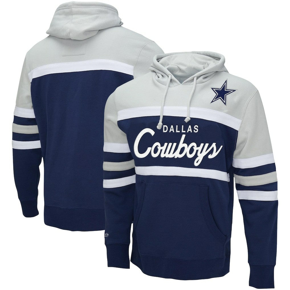 Dallas Cowboys Head Coach Pullover Hoodie Navy/Heather Gray