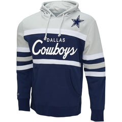 Dallas Cowboys Head Coach Pullover Hoodie Navy/Heather Gray