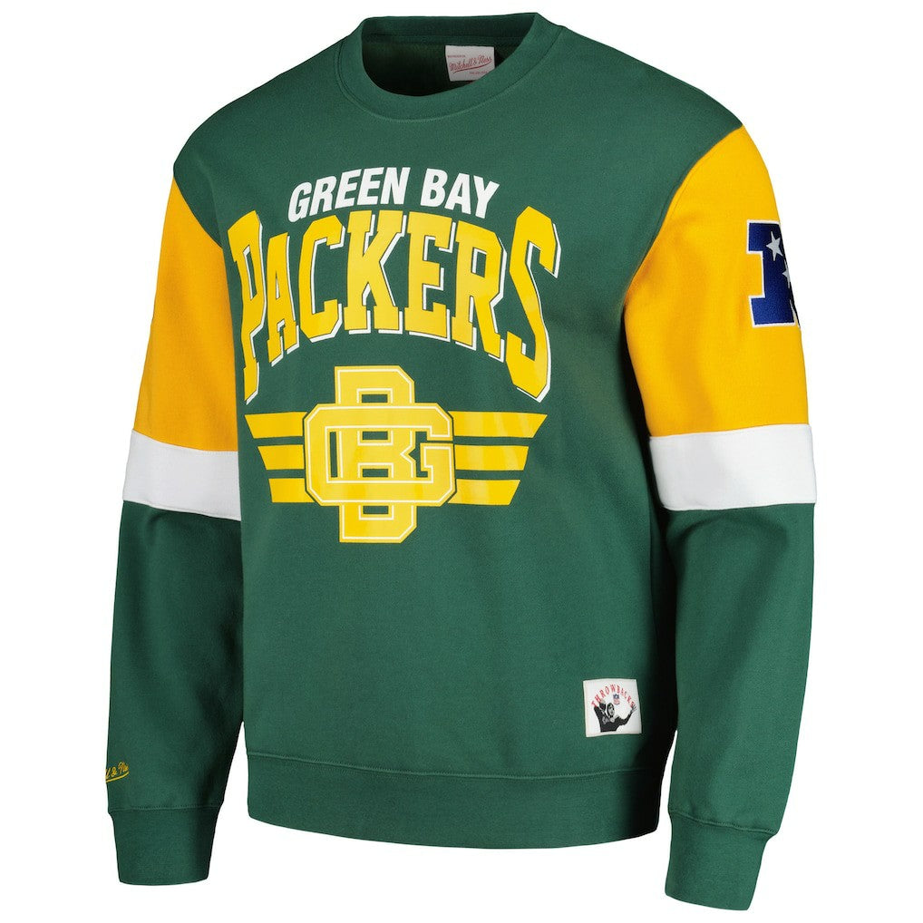 Green Bay Packers Gridiron Classics Allover 3.0 Pullover Sweatshirt Green