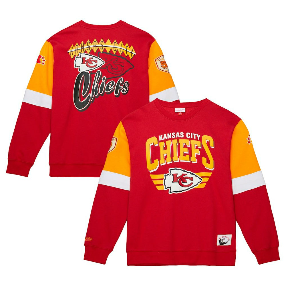 Kansas City Chiefs Gridiron Classics Allover 3.0 Pullover Sweatshirt Scarlet