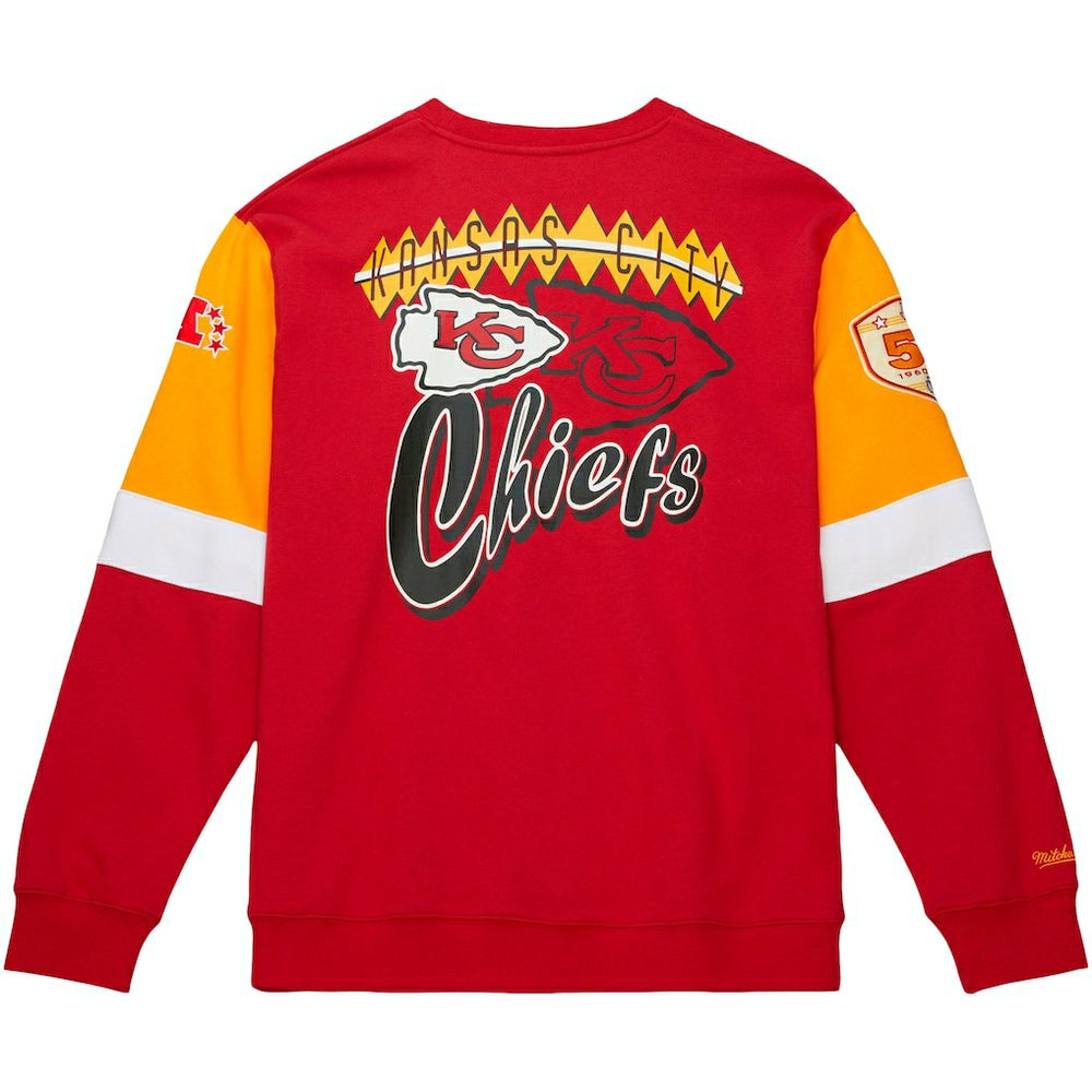 Kansas City Chiefs Gridiron Classics Allover 3.0 Pullover Sweatshirt Scarlet