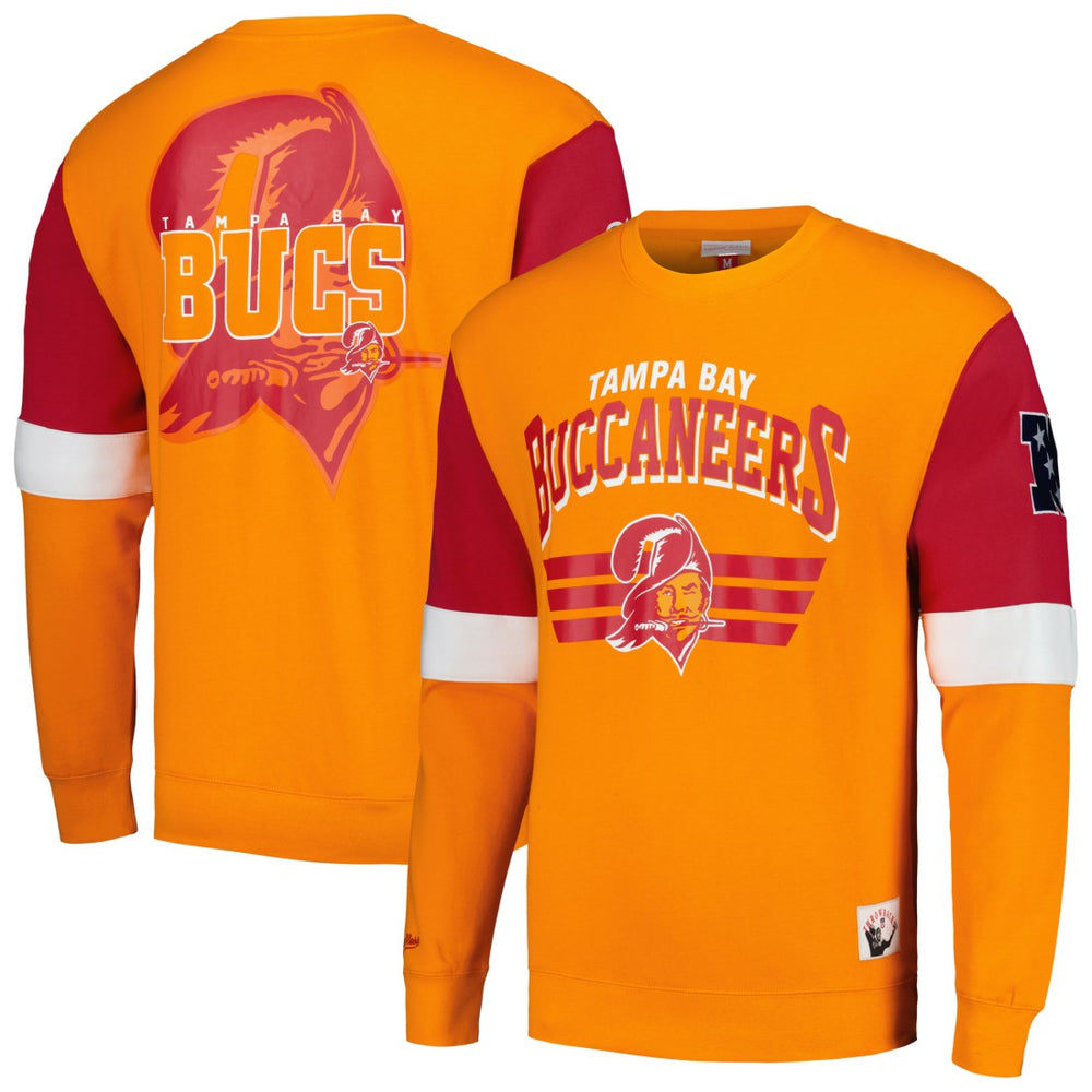 Tampa Bay Buccaneers Gridiron Classics Allover 3.0 Pullover Sweatshirt Orange