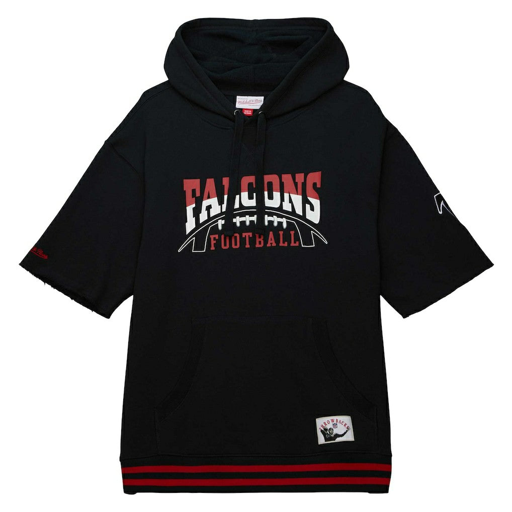 Atlanta Falcons Pre-Game Short Sleeve Pullover Hoodie Black
