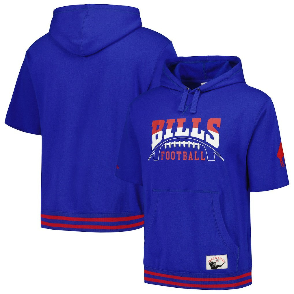 Buffalo Bills Pre-Game Short Sleeve Pullover Hoodie Royal