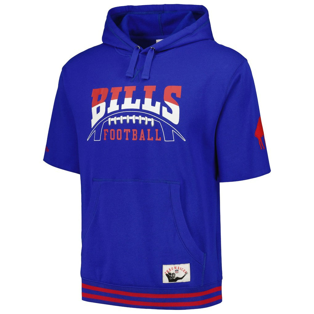 Buffalo Bills Pre-Game Short Sleeve Pullover Hoodie Royal