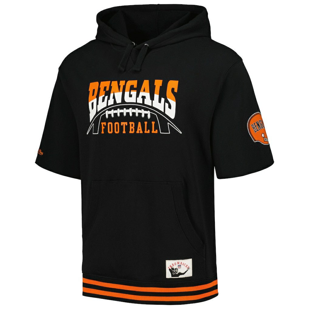 Cincinnati Bengals Pre-Game Short Sleeve Pullover Hoodie Black