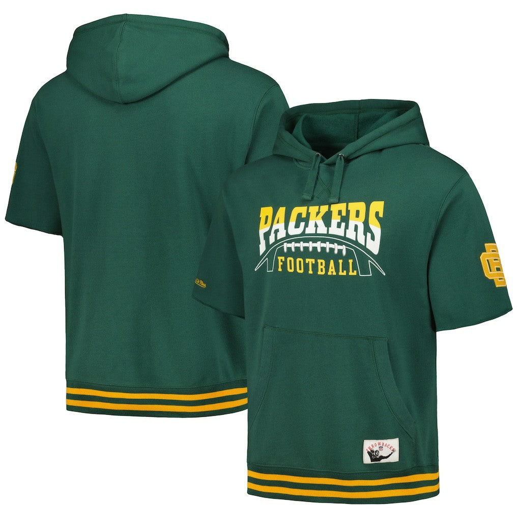 Green Bay Packers Pre-Game Short Sleeve Pullover Hoodie Green