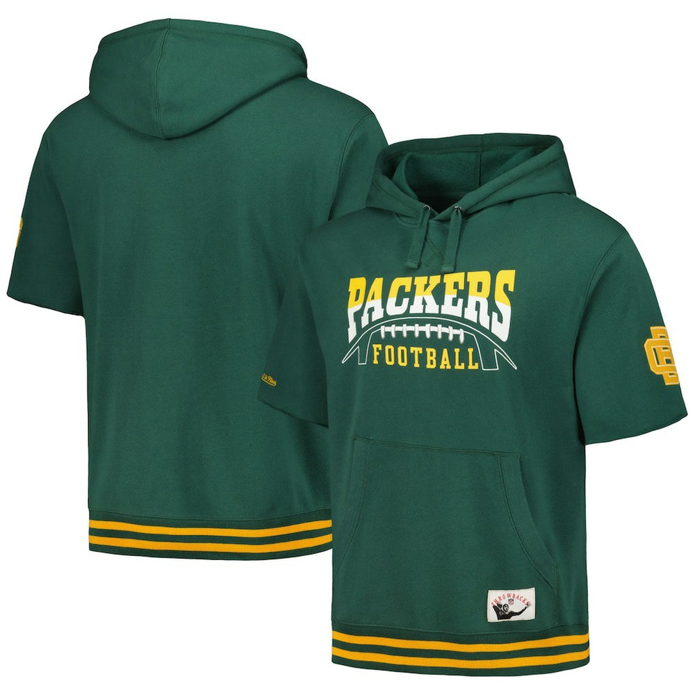 Green Bay Packers Pre-Game Short Sleeve Pullover Hoodie Green