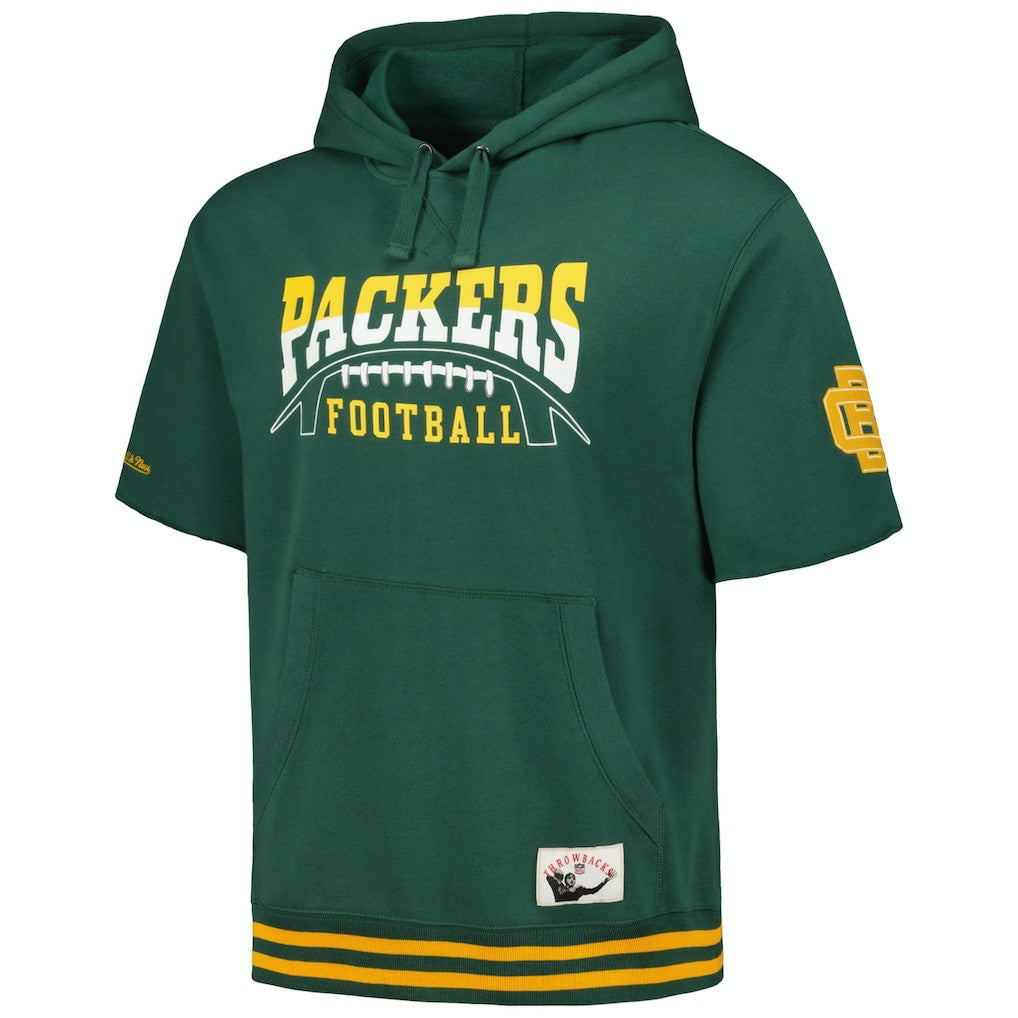 Green Bay Packers Pre-Game Short Sleeve Pullover Hoodie Green