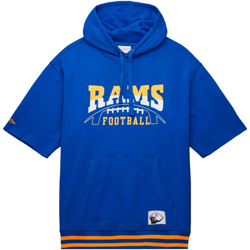 Los Angeles Rams Pre-Game Short Sleeve Pullover Hoodie Royal