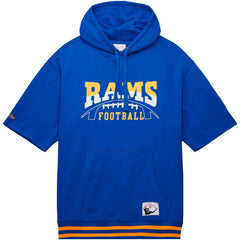 Los Angeles Rams Pre-Game Short Sleeve Pullover Hoodie Royal