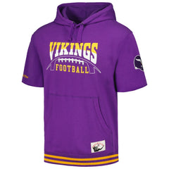 Minnesota Vikings Pre-Game Short Sleeve Pullover Hoodie Purple