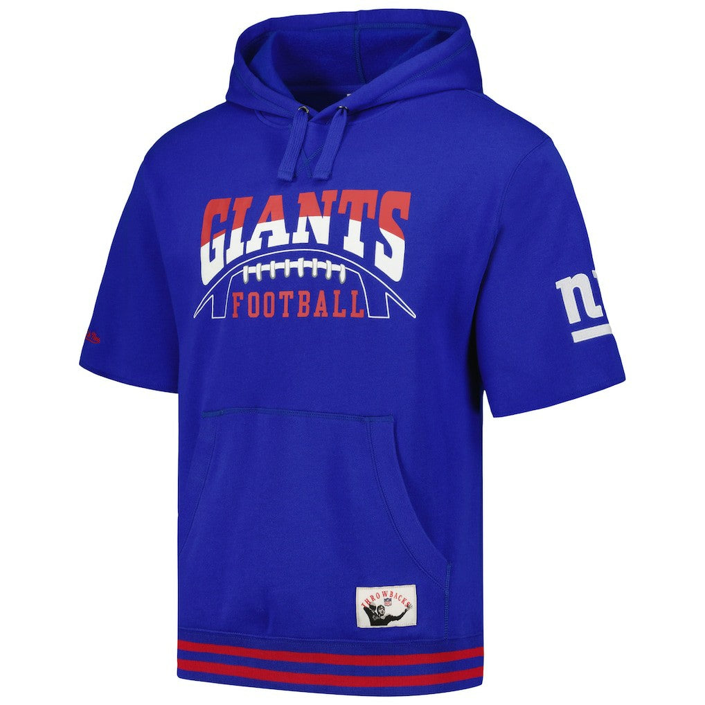New York Giants Pre-Game Short Sleeve Pullover Hoodie Royal