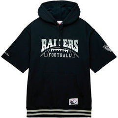 Las Vegas Raiders Pre-Game Short Sleeve Pullover Hoodie Black
