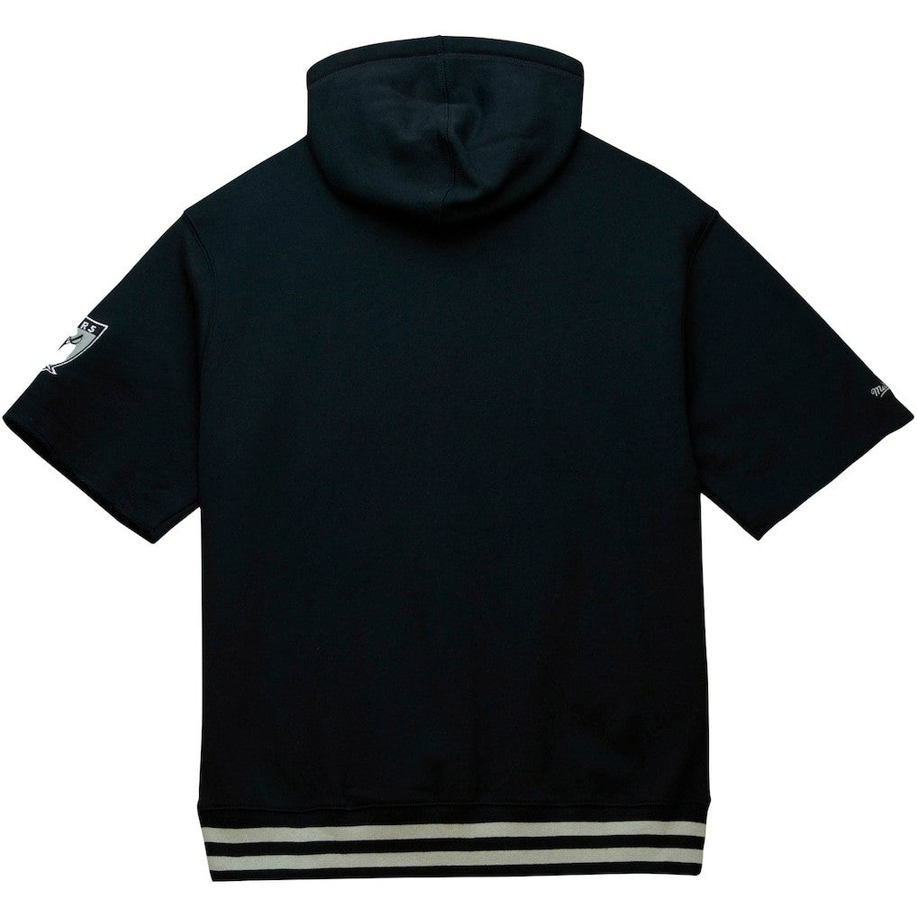 Las Vegas Raiders Pre-Game Short Sleeve Pullover Hoodie Black