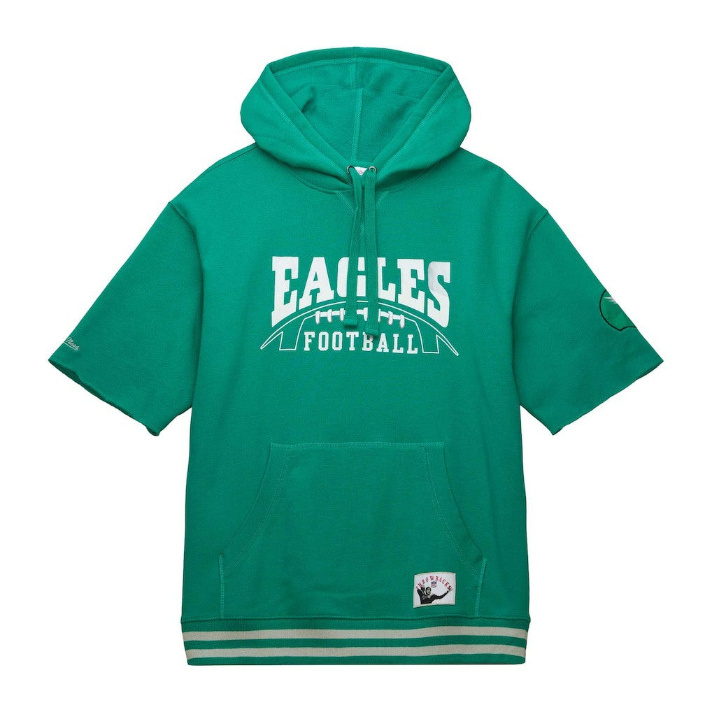 Philadelphia Eagles Pre-Game Short Sleeve Pullover Hoodie Kelly Green